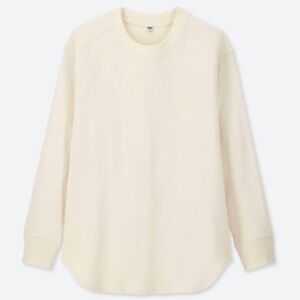 Uniqlo WOMEN COTTON RIBBED CREW NECK